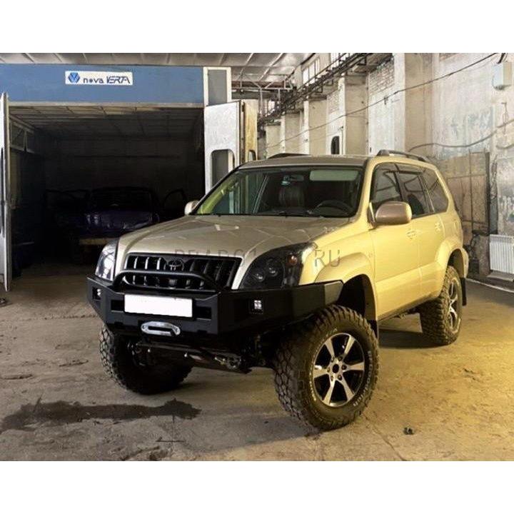Бампер силовой передний Toyota Land Cruiser Prado 120 с защитной дугой.