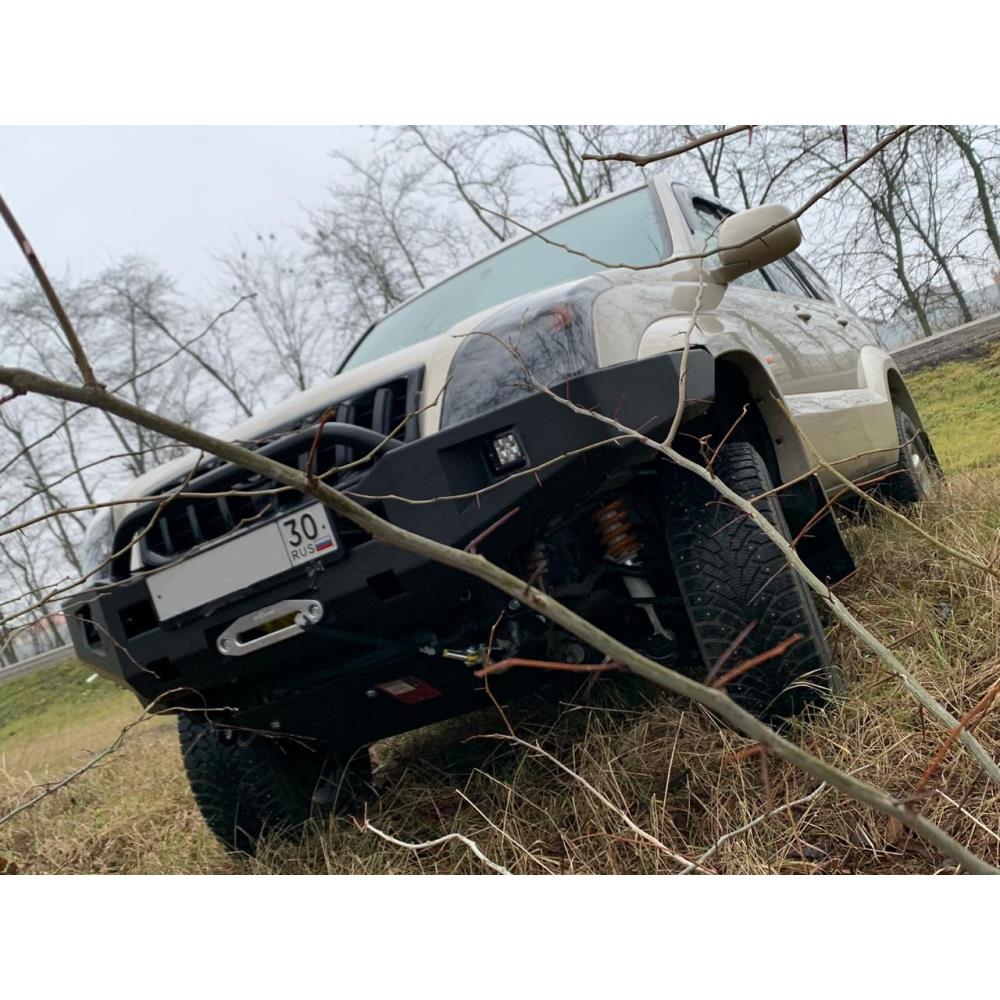 Бампер силовой передний Toyota Land Cruiser Prado 120 с защитной дугой.