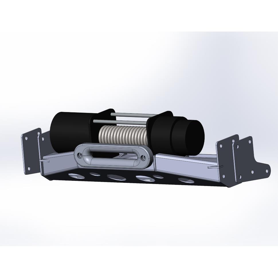 Площадка под лебедку в передний штатный бампер Toyota Land Cruiser Prado 120