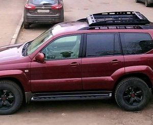 Багажник экспедиционный аэродинамический алюминиевый -Toyota Land Cruiser Prado 120